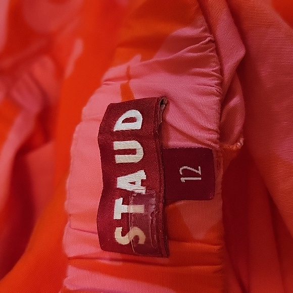 STAUD Georgia Tropical Romper Orange / Pink - Picture 8 of 9